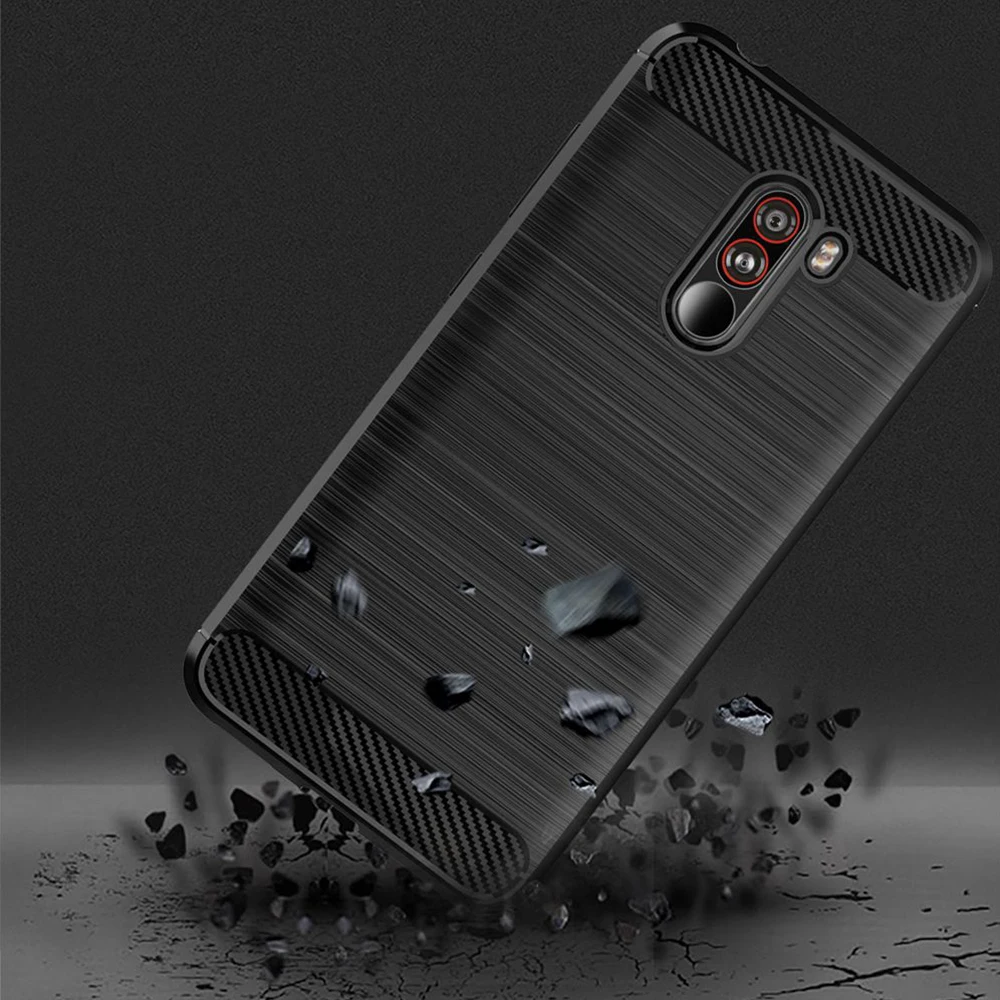 Pocophone F1 Case For Redmi Note 7 6 Pro Luxury Carbon Fiber Cover Xiaomi Mi 9 A2 Lite 6X 5 6A Coque |