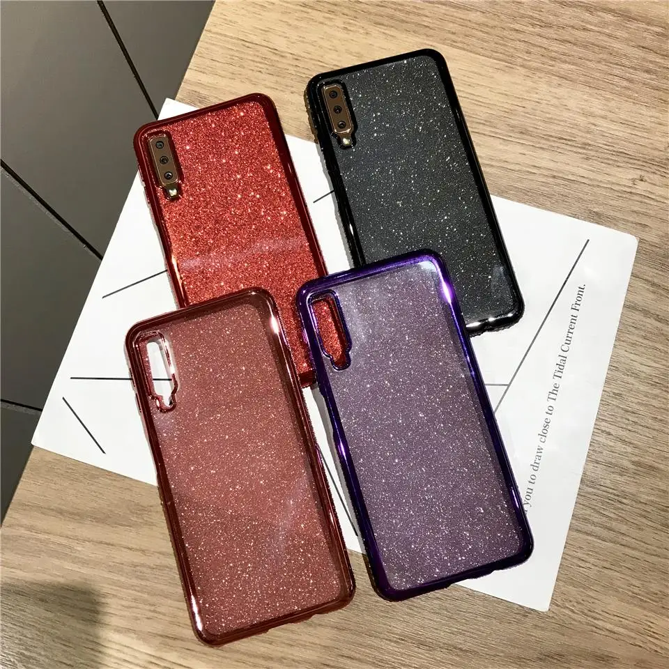 Алмазный Корпус из ТПУ для Samsung A70 A50 A40 A30 A10 M10 M20 S10 S10E Note 9 S9 S8 Plus S7 Edge A6 A7 A8 2018 мягкие