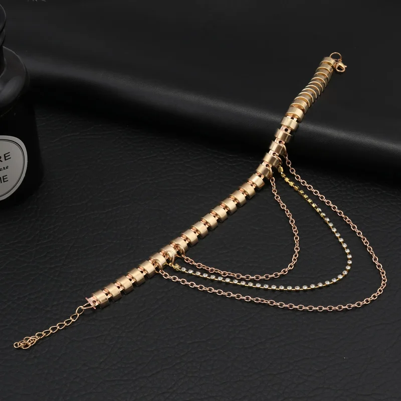 Ltumbe New Bohemian Wave Tassel Anklets Bracelets Handmade Punk Style Gold Color for Women Foot Jewelry Sandals Cheville | Украшения и