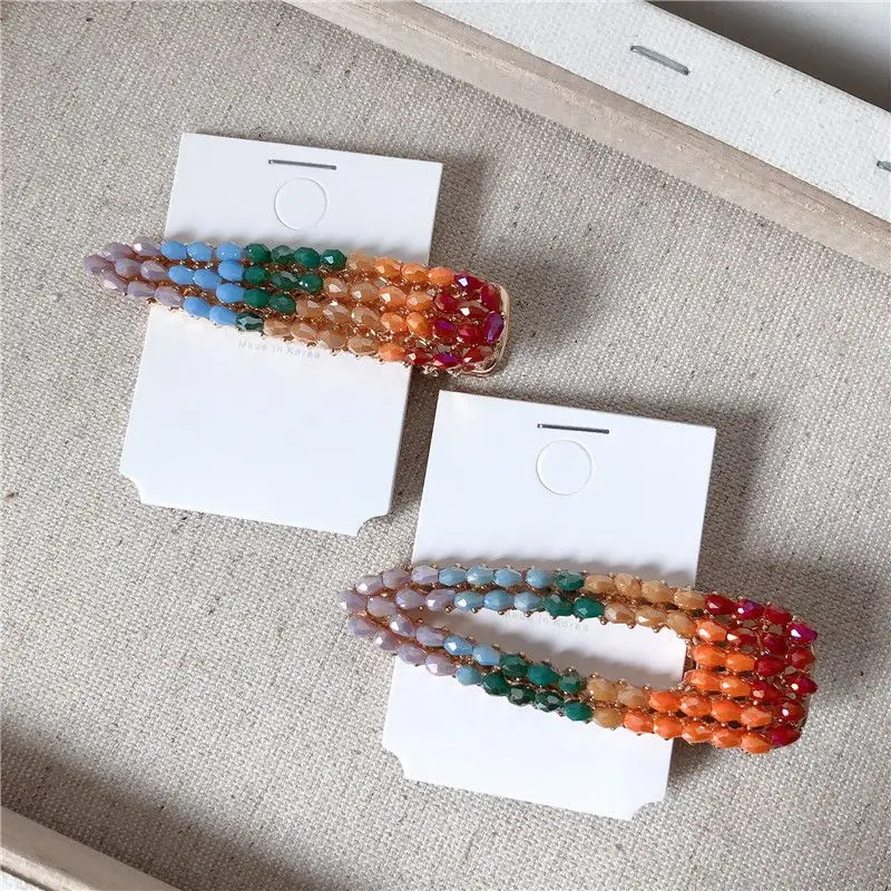 

1Pcs Korean style Gradient Candy Color Hairpins Acrylic Hollow Geometric Waterdrop Rainbow Hair Clips Headband Hair Accessories