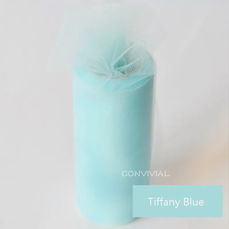 Tiffany Blue Soild цвет 25 ярдов Тюль украшение для свадебного стола центральный Тюль День рождения Рождественская Свадебная вечеринка Декор поставки - Цвет: Tiffany Blue