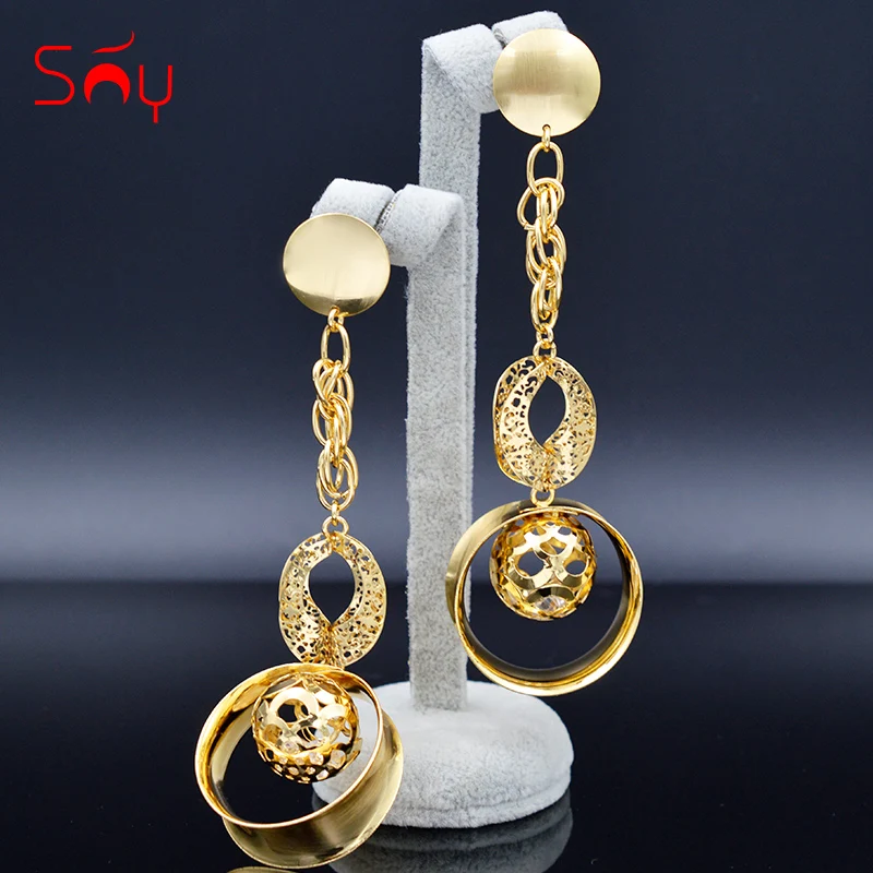 Sunny Jewelry трендовые ювелирные изделия Длинные Висячие Подвески серьги большие