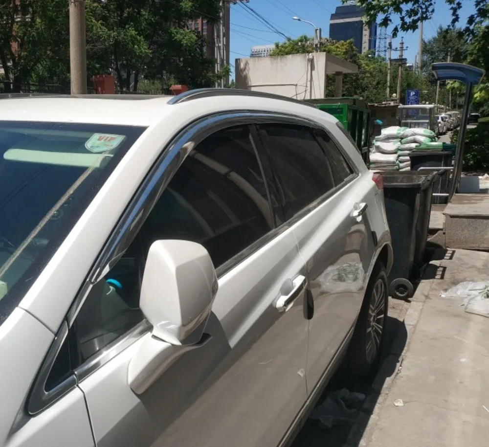 ABS пластик хром окно козырек Vent Оттенки Солнце Дождь гвардии автомобильные