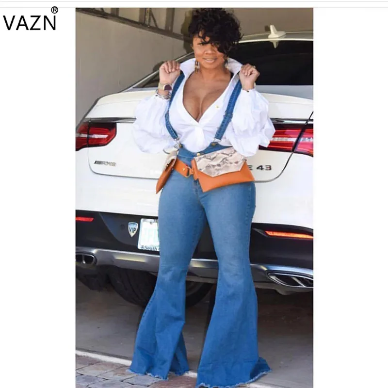 VAZN Autumn High Quality Fashion Women Solid Slim Shirts Ladies V-Neck Full Sleeve Sexy Button Hollow Out LO6146 | Женская одежда