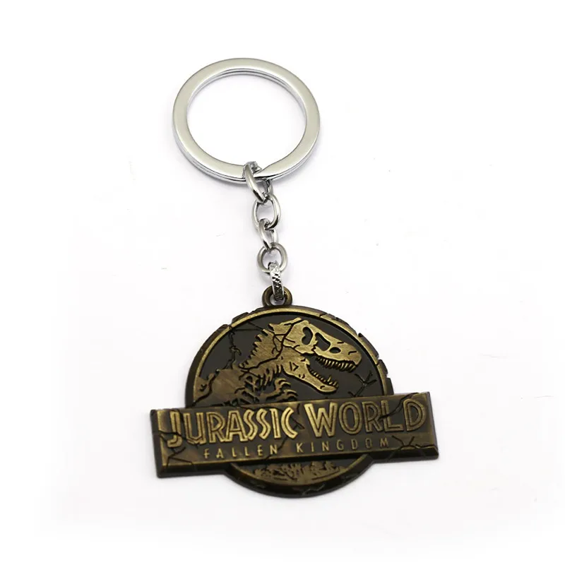 Hot Movie Jurassic Park Keychain World Dinosaur Key Ring Chain Metal For Men Car Gift llaveros Chaveiro Jewelry Porte | Украшения и