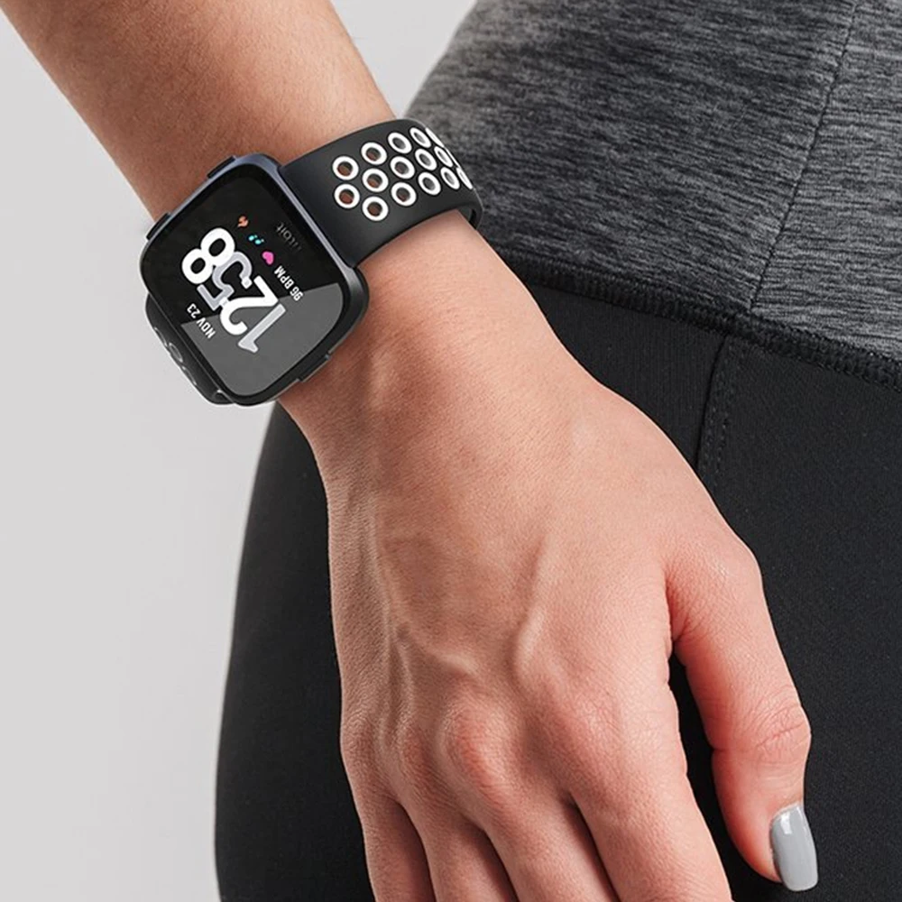 Strap Bands Silicone for Fitbit Versa Adjustable Sport Wrist Band Watch with Air Holes Mi 2 Dropshipping Bracelet | Электроника