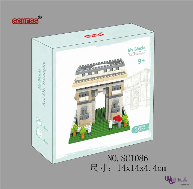 SC: Великая архитектура-Триумфальная арка 1086 алмазные микро нано строительные
