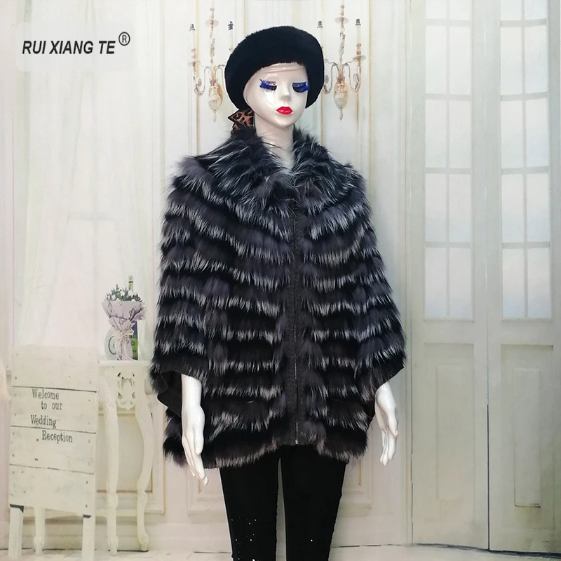 

Трендовое Женское пальто из 2019 натурального меха, пальто из натурального Меха чернобурки, стильное теплое зимнее пальто с рукавами «летуча...