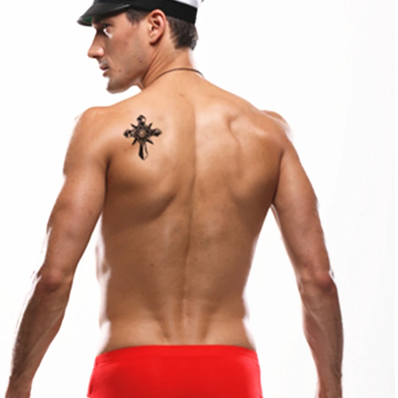 SHNAPIGN череп перекрещивающиеся крылья временная татуировка боди арт вспышка