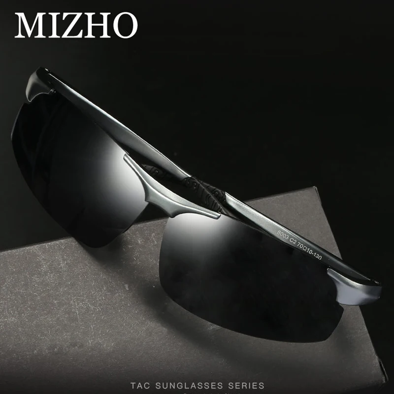 MIZHO 2019 высококачественные алюминиевые желтые солнцезащитные очки мужские