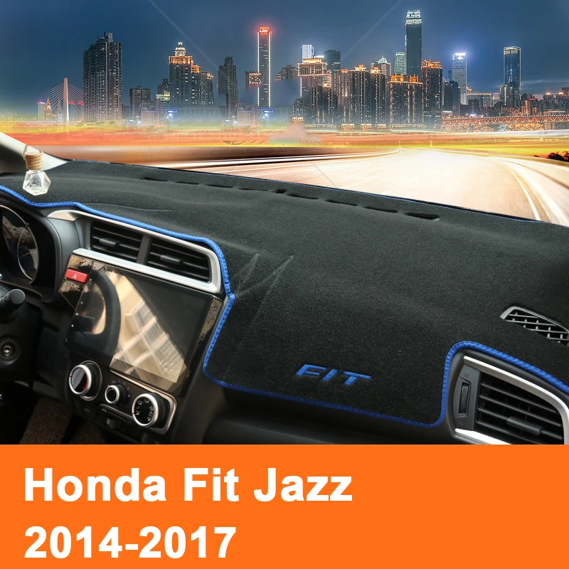 Для Honda Fit Jazz 3th LHD коврик для приборной панели, крышка для приборной панели, коврики для теней от солнца, коврик, ковры, Нескользящие аксессуары