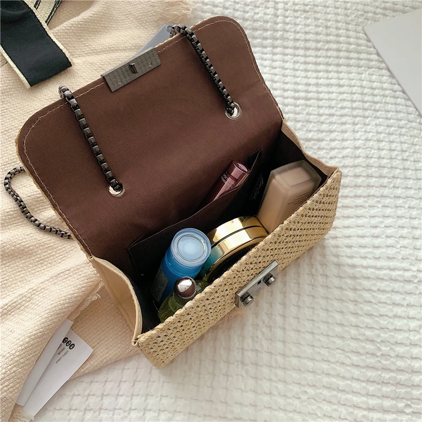 Fashion Straw Beach Bag High Quality Handmade Rattan Woven Bags for Women Brand Leather Ladies Summer Shoulder Borsa Mare | Багаж и сумки