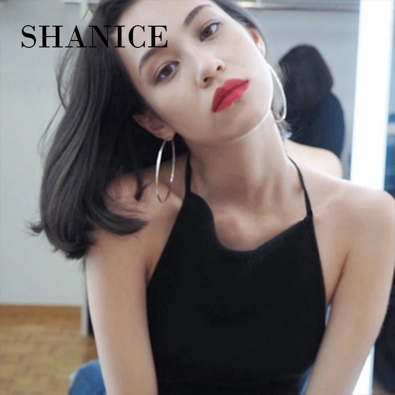 SHANICE женские 925 пробы серебряные серьги-кольца круглые петли Подарочная коробка Упаковка простой серебряный обруч, серьги, пирсинг