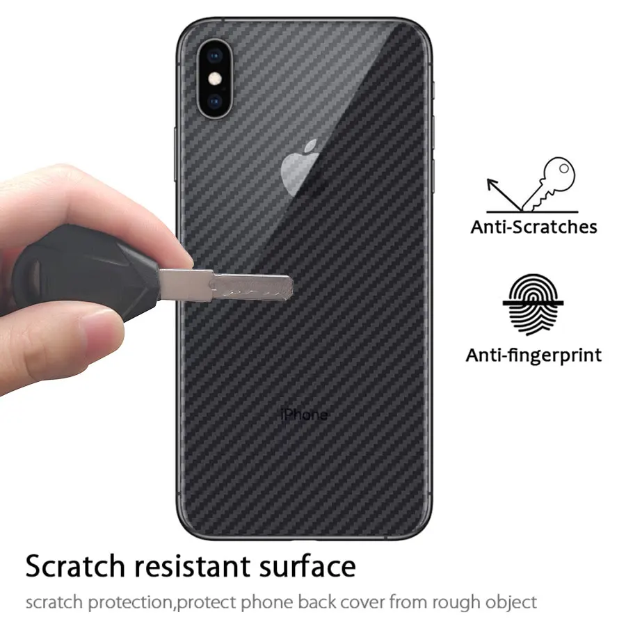 3D полное покрытие защита для экрана из углеродного волокна iPhone X XS Max XR 8 7 6 6s Plus 5 5s SE