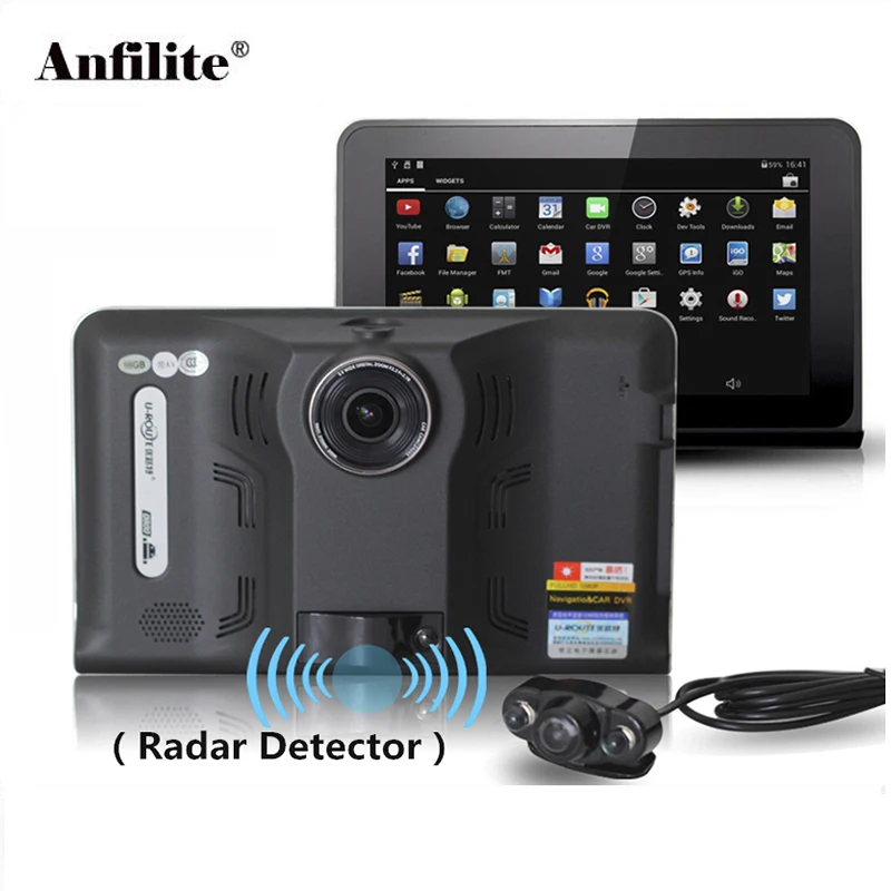 Anfilite 7 дюймов Android GPS навигация автомобильный видеорегистратор Wifi avin FM передатчик