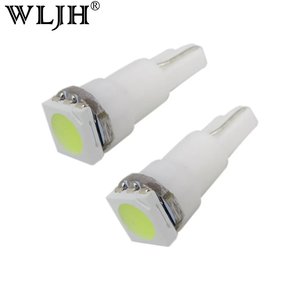 WLJH 25 шт. T5 7 цветов Led W3W W5W Клин светильник лампочка 5050 инструмент SMD 12V автомобиля