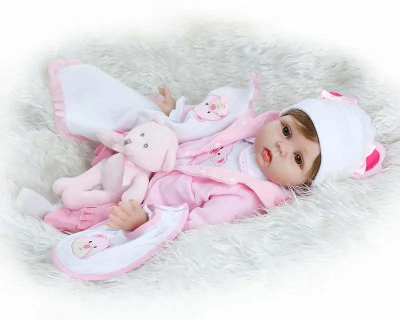 Куклы boneca reborn baby l. o. l 22 дюйма 55 см силиконовые куклы для детского подарка bebes