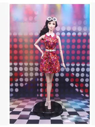 Одежда для кукол; платье; модные костюмы для кукол BB 1:6; BBI363 - Цвет: P a dress only