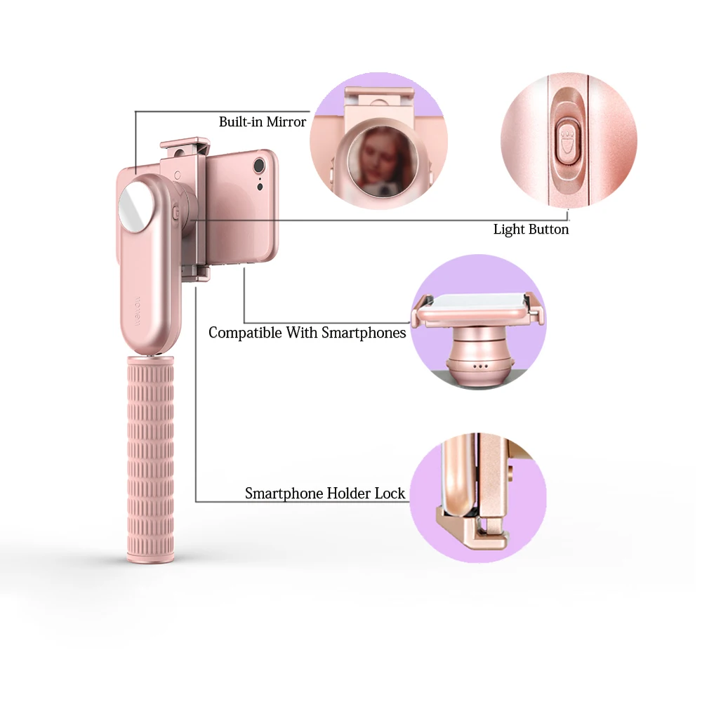 Cadiso классный смартфон селфи палка для мобильного телефона Steadicam 1 axis видео