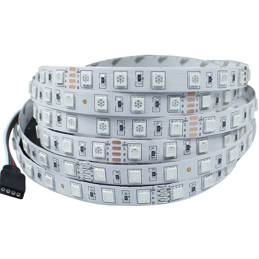 Светодиодная ленсветильник 5050 SMD 5 м 24 В неводонепроницаемая лента RGB с 44 кнопками