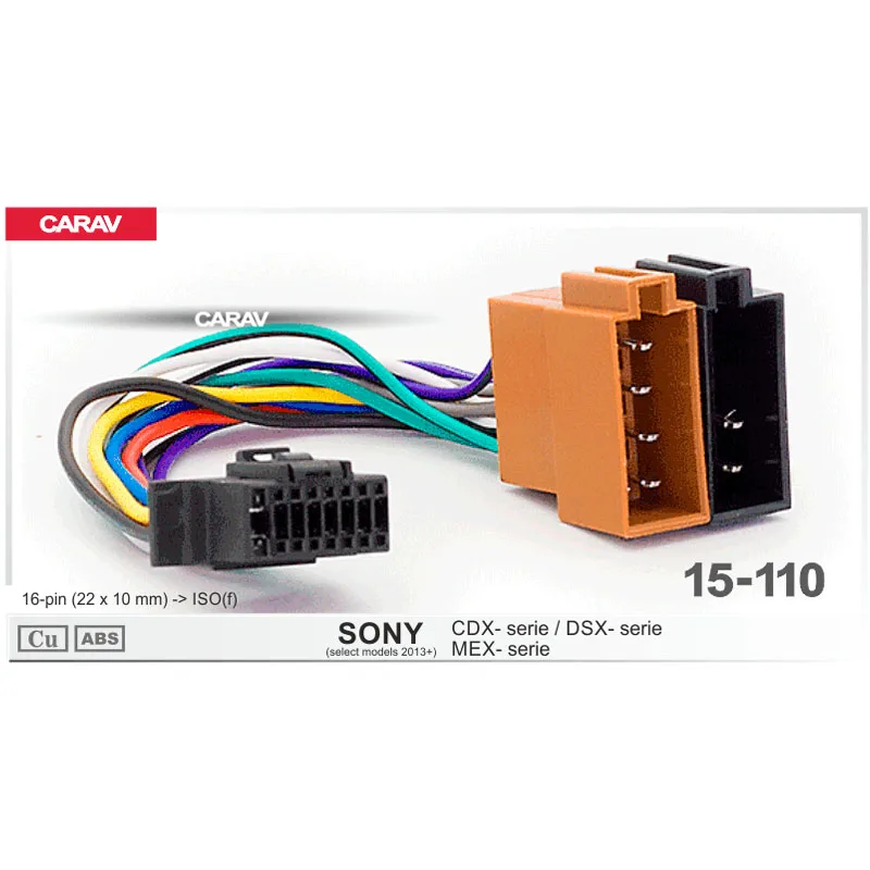 Carav 15-110 автомобиль ISO жгут головной кабель для SONY CDX стерео радио провода адаптер разъем проводки соединительный кабель