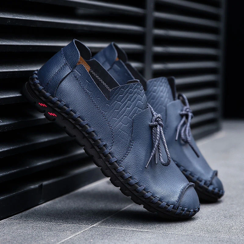 New 2019 Men Loafers Outdoor Breathable Leather Casual Shoes Fashion Lazy Flats Moccasins chaussure homme men Sneakes | Обувь
