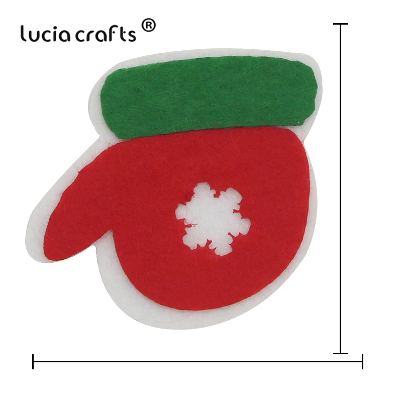 Lucia crafts 4-5,5 см Рождественский дизайн печатный Войлок Ткань для детей ручной работы нетканый DIY украшения принадлежности L0303