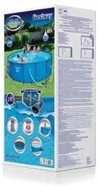 56595 Bestway 427x84 см стальной PRO MAX каркас бассейн 14 'X3" прочный открытый круглый каркас плавательный бассейн легкий набор семейный бассейн
