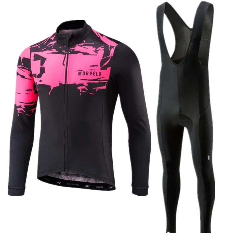 2018 Pro команда Morvelo Длинные рукава Велоспорт Джерси комбинезон для езды на