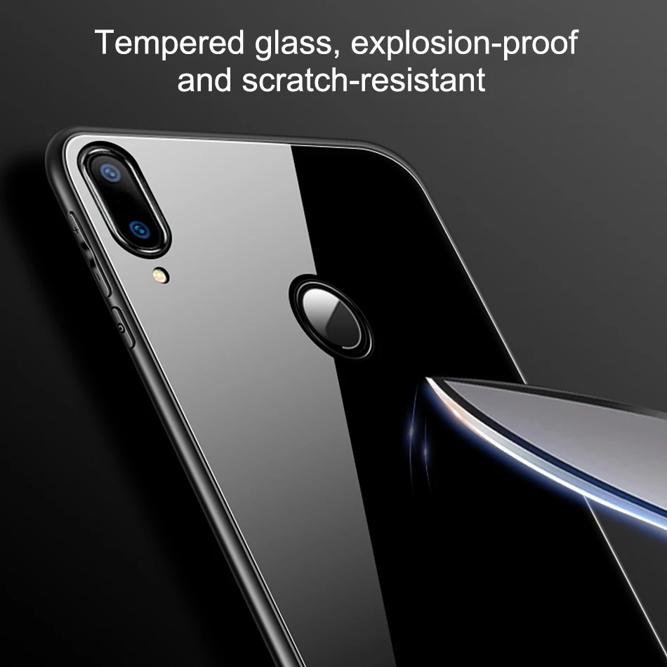case for huawei P20 lite pro P smart mate 10 P8 2017 Tempered Glass + soft TPU honor V10 8 9 |