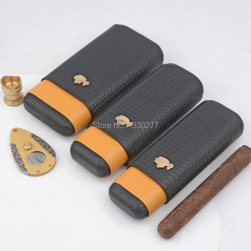 

COHIBA Package Discount Weekend Travel Cigar Holder Cohiba Cedar Wood 2/3 Tubes Cigar Holder Fit 54rings+63rings Cigars