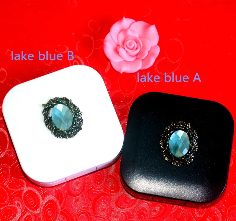 LIUSVENTINA DIY Сплав милый Оливковый лист драгоценный камень футляр для контактных