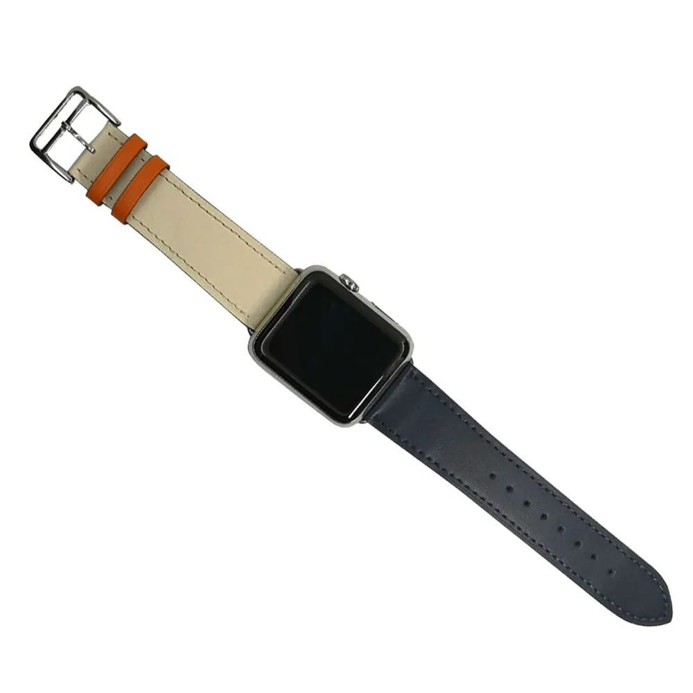 100% Пояса из натуральной кожи ремешок для Apple Watch серии группа 3/2/1 кожаный 42 мм 38 iwatch