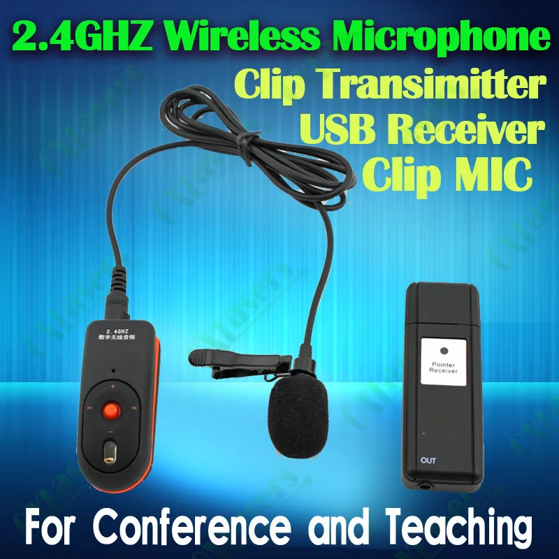 Горячая распродажа! Беспроводной микрофон OXLasers с зажимом на лацкан 2 4 ГГц для