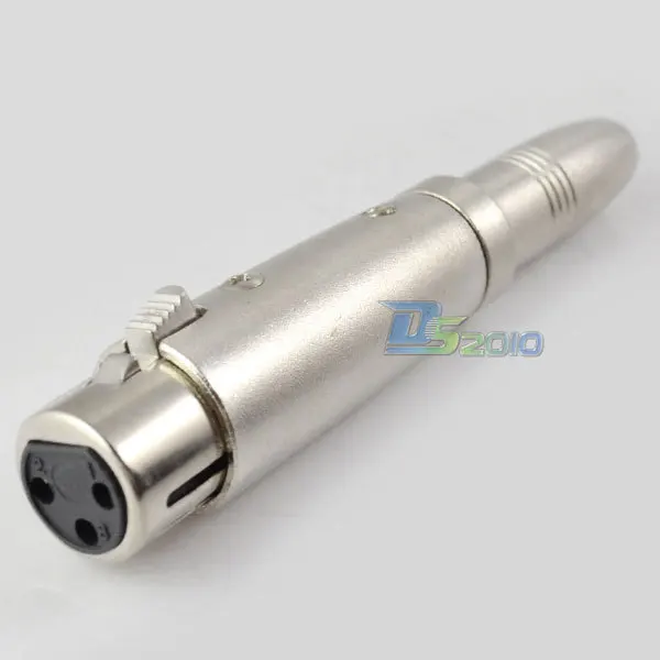 Высокое качество 6 35 мм 1/4 &quotДжек к XLR Женский адаптер Mic/Amp металлический