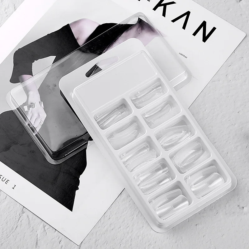 1 коробка многоразовая модель наращивания ногтей прозрачная быстроудлиняющая