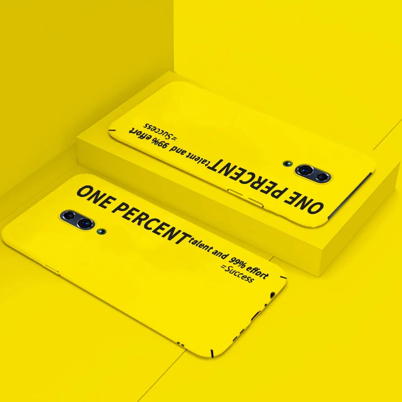 PC Yellow ADKO ультра тонкий жесткий ПК цветной матовый чехол для телефона для Oppo Reno 10x Zoom версия милый буквенный узор задняя крышка для Reno Z - Цвет: PC Yellow