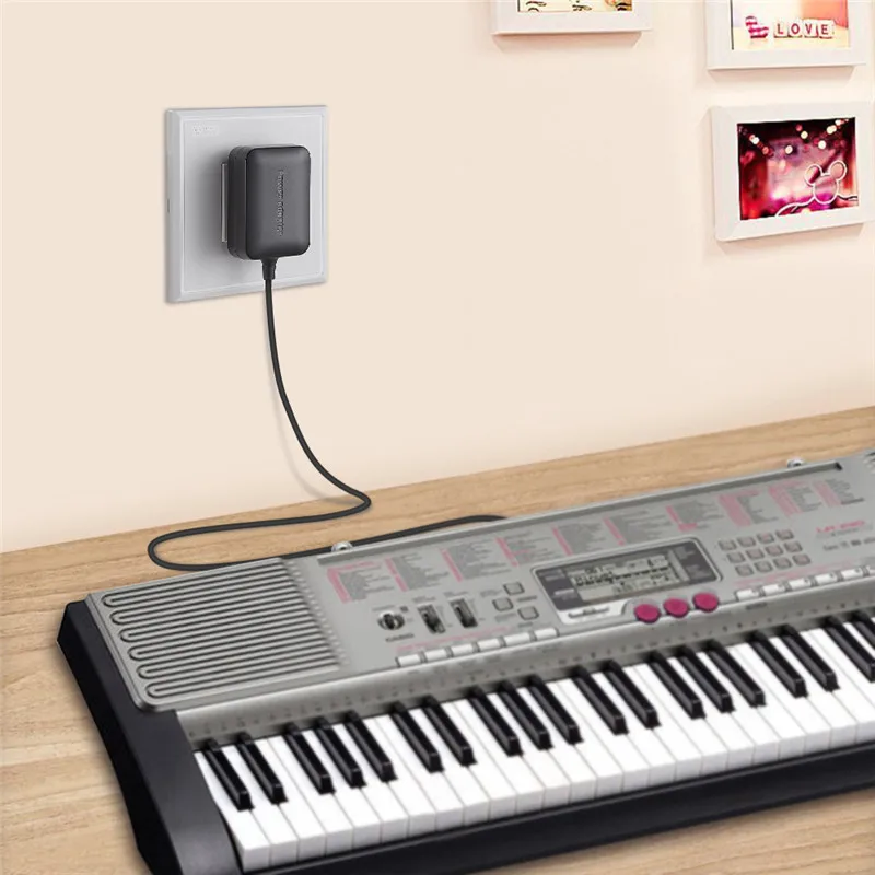 AC к DC 9 5 В в Casio пианино клавиатура Питание адаптер замена AD E95/AD E9100L/AD E95100LJ/AD E95100LW