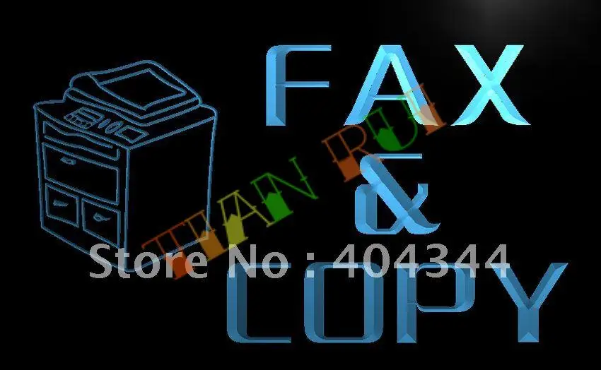

LB064- OPEN Fax and Copy Stationery NR LED Neon Light Sign