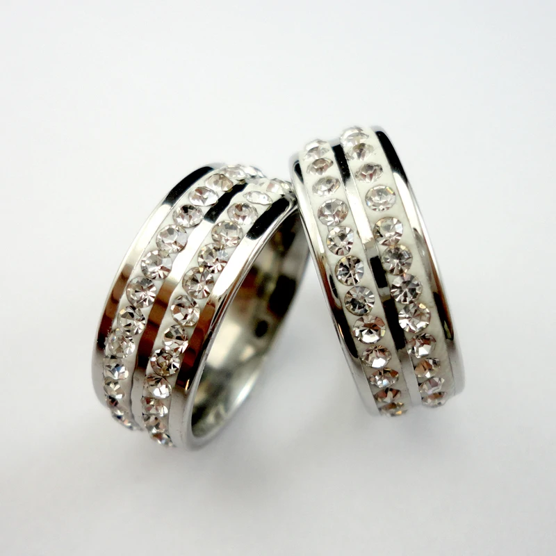 10 шт. женские классические кольца из нержавеющей стали|ring engagement|stainless steel ringwedding