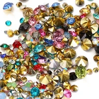 wholesale mixed color resin rhinestones pointback glue on beads2 8mm diamond jewelry nail art wedding dress decoration diy
