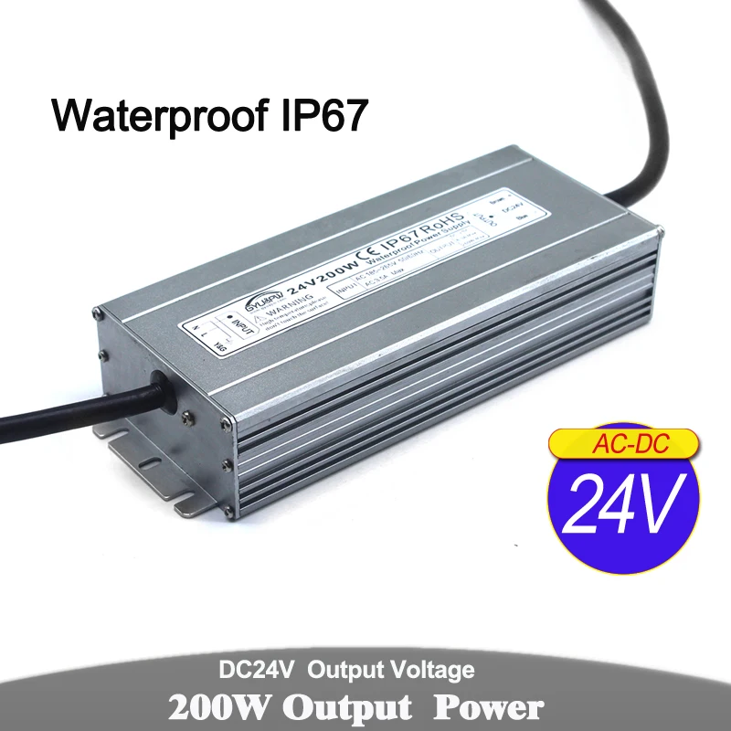 Водонепроницаемый источник питания DC 12 V 24 W 60 72 100 120 150 200 250 300 трансформаторы 220 AC к