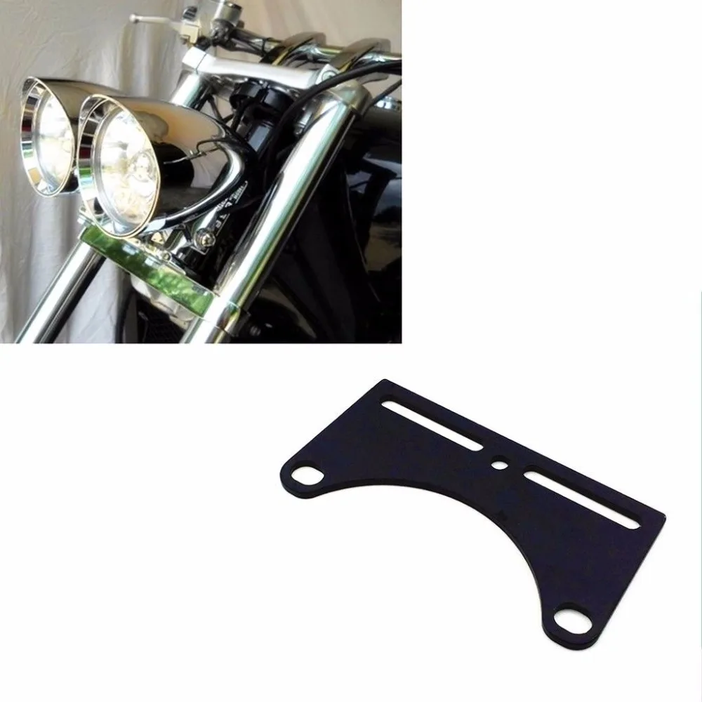 Нижний Кронштейн двойной фары для Harley Honda Kawasaki Suzuki Cruiser Chopper Touring Bike|bracket headlight|bracket