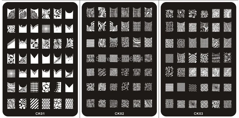 3 шт. пластины для стемпинга ногтей|konad nail plates|plate stampernail stamping plates |