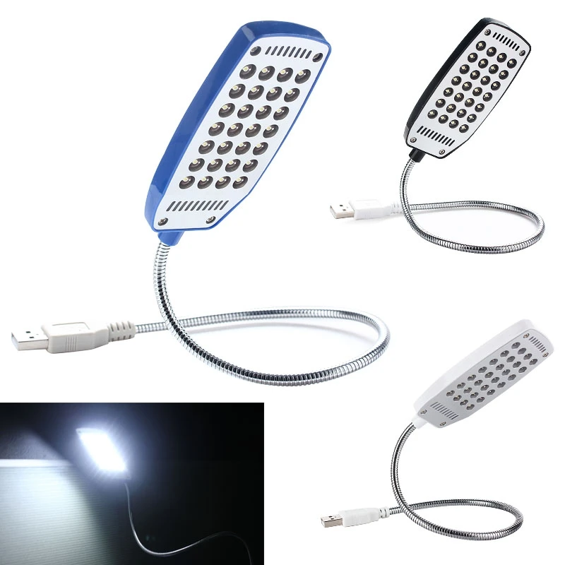 Гибкая мини 28 LED USB лампа для чтения Домашний Настольный ПК ноутбук компьютер