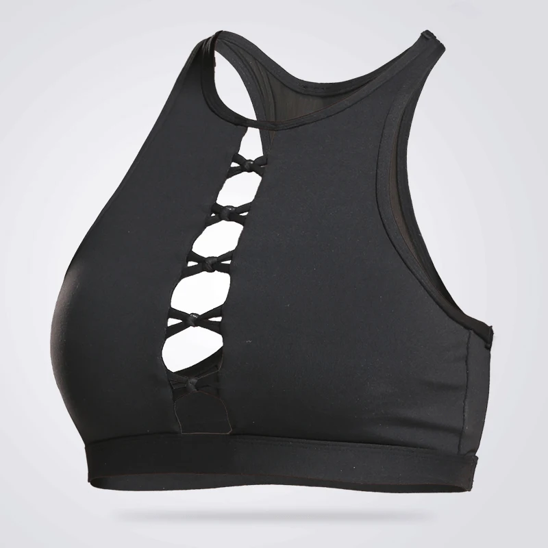 Lucylizz сексуальный полый спортивный бюстгальтер топ для фитнеса с подкладкой
