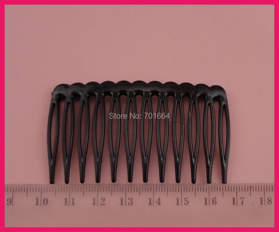 

30PCS 3.8cm*6.8cm Mini 12teeth black Plain Plastic Hair Combs for diy hair accessories side comb wholesale