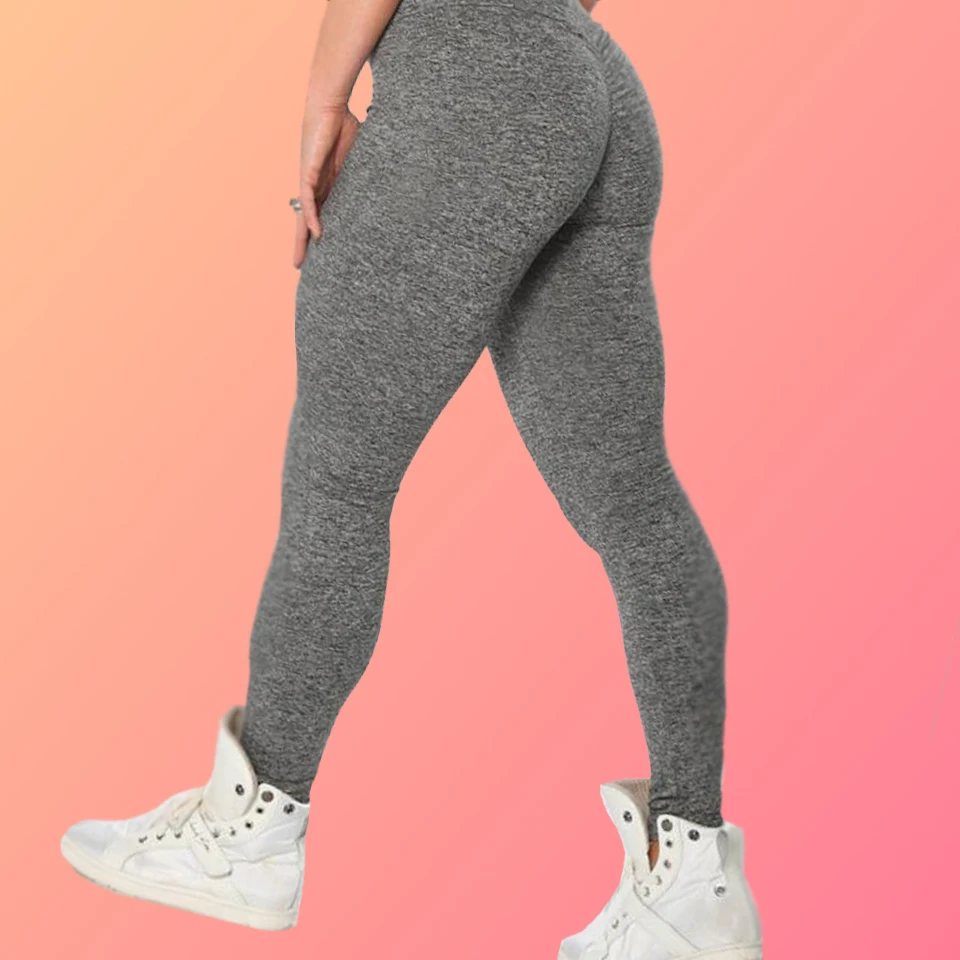 Push Up Леггинсы для йоги одноцветное цвет бег брюки Бесшовные тренажерный зал