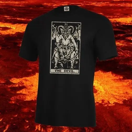 Лидер продаж Новинка лета 2019 модная новая рубашка с дьявольским Таро карточкой