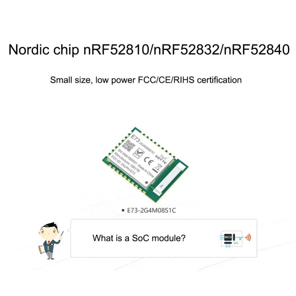 NRF52840 Bluetooth 5 0 RF приемопередатчик 8dbm керамическая антенна 2 4 ГГц передатчик и
